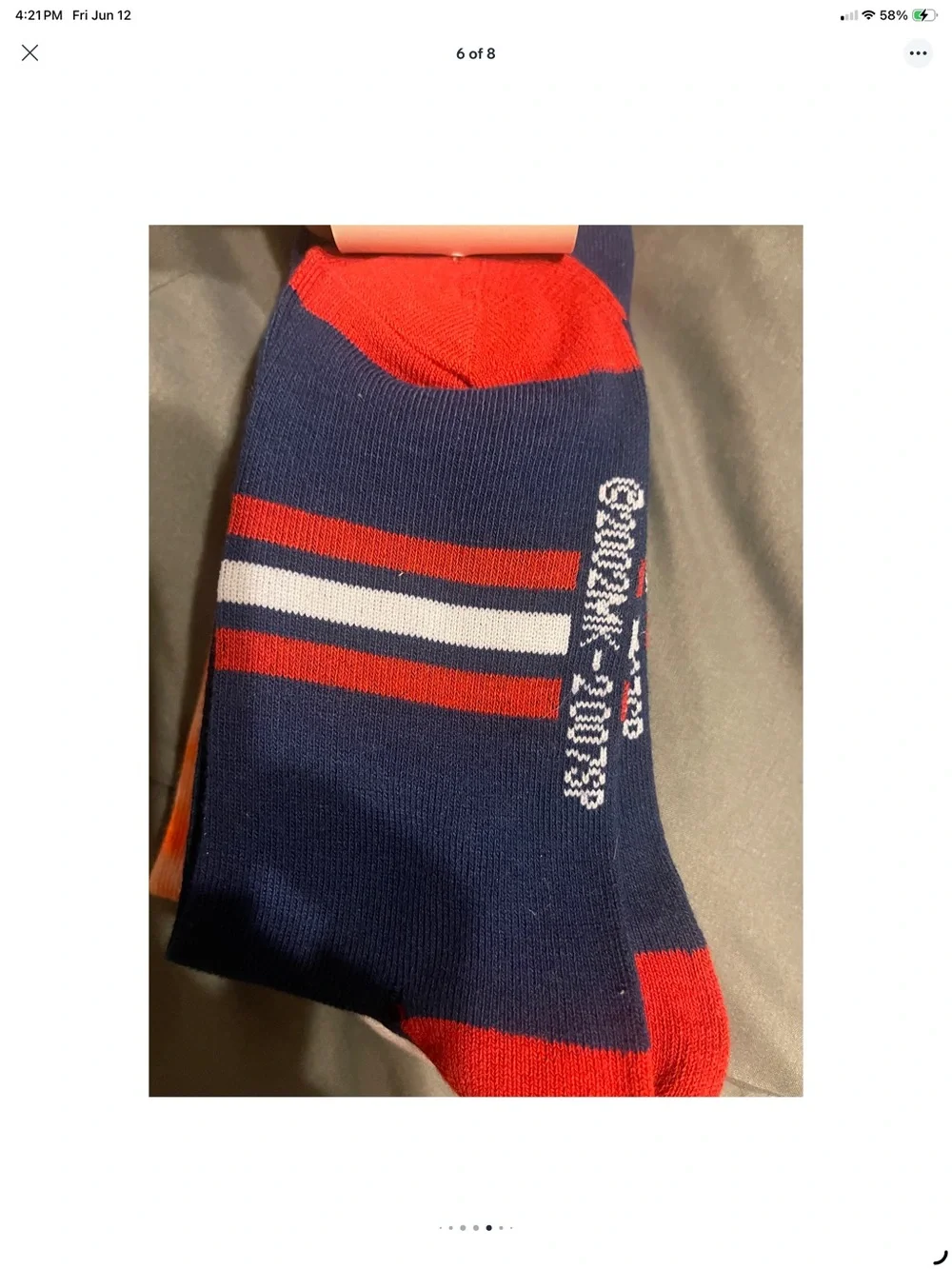 Ripple Junction Navy & Red Anime Crew Socks